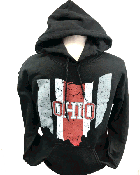 OSU FOOTBALL STRIPE OHIO HOODIE