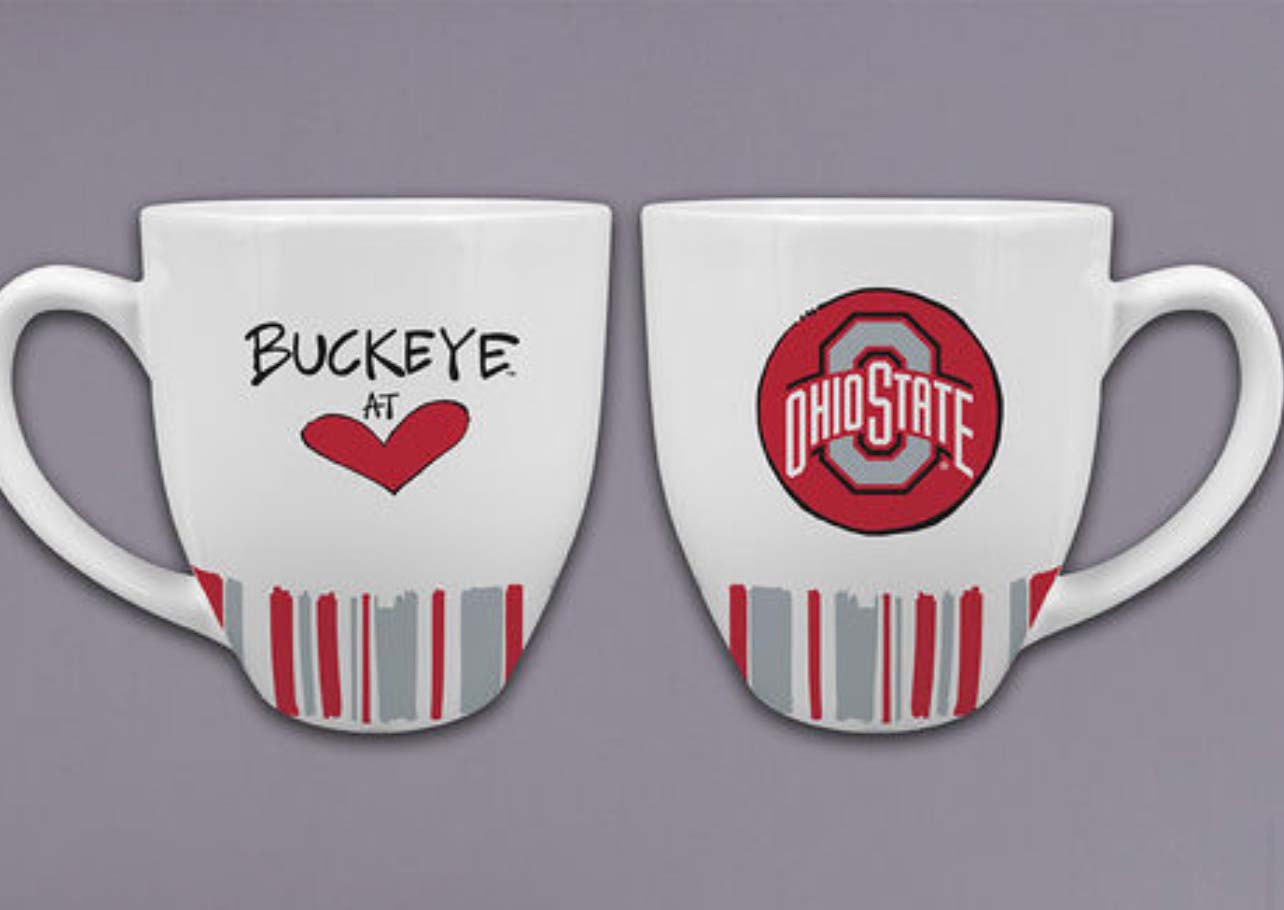 Buckeye at Heart with OSU Logo Mugs