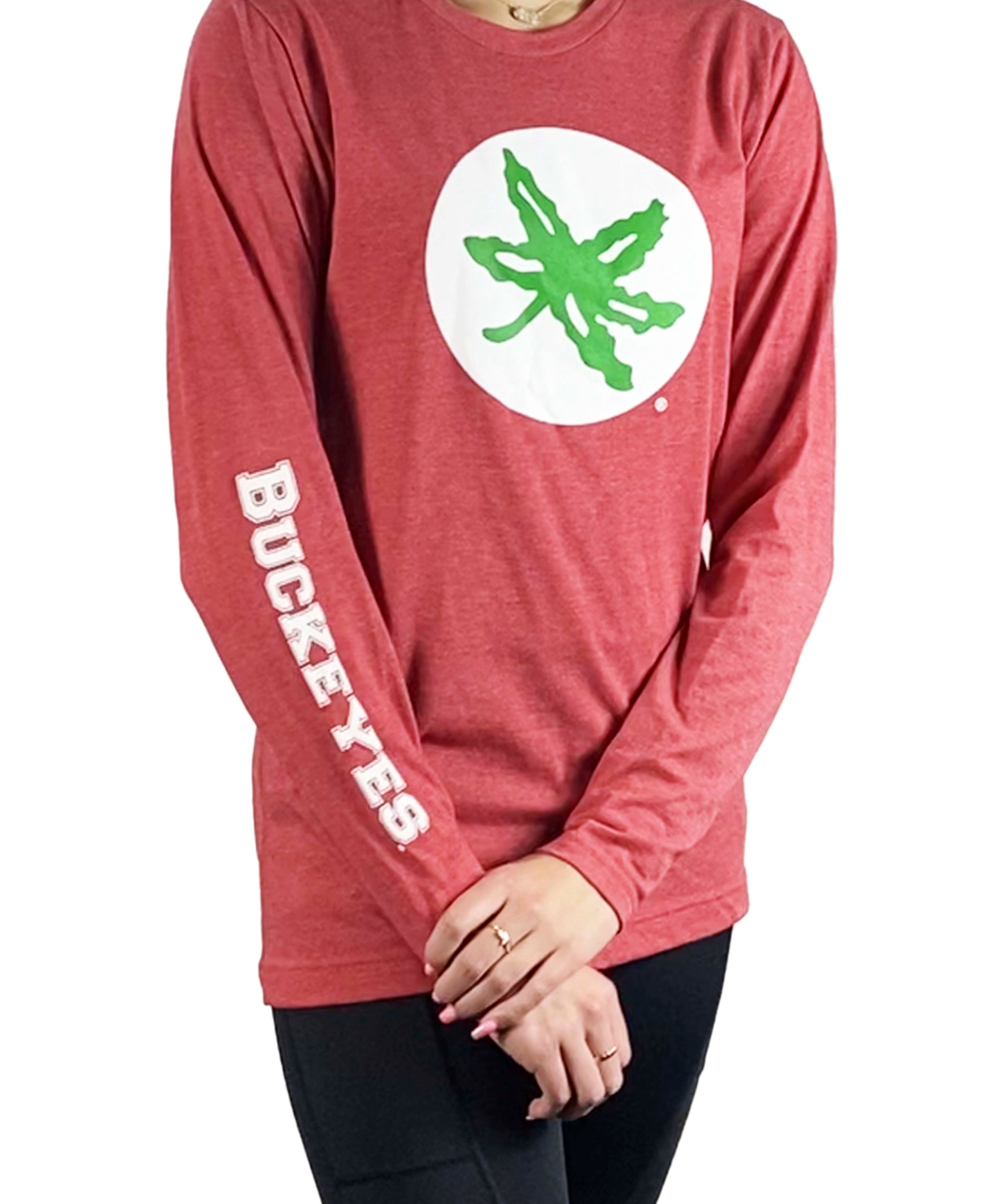 side arm, OHIO STATE BUCKEYES FORWARD LONG SLEEVE UNISEX TEE