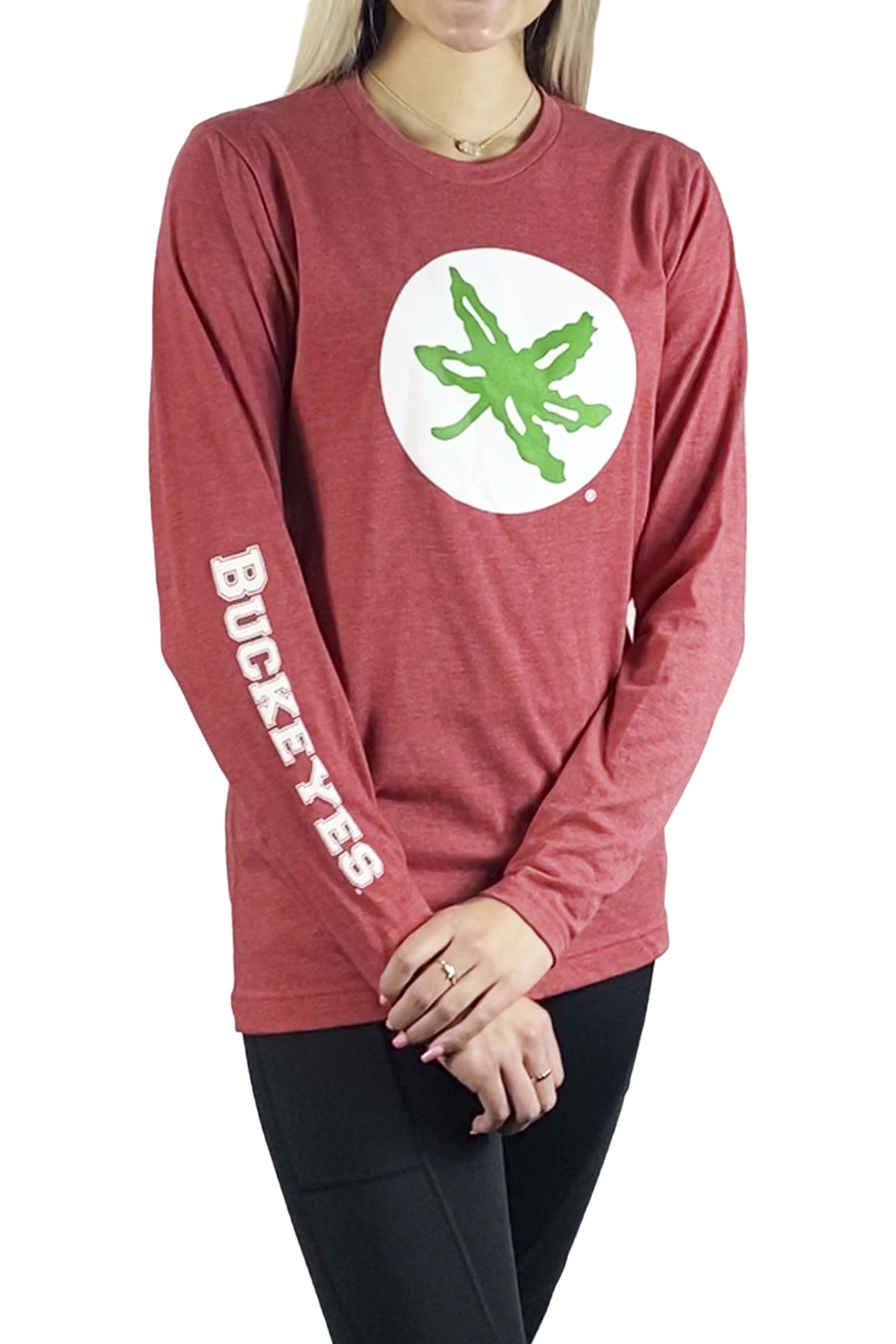 side arm, OHIO STATE BUCKEYES FORWARD LONG SLEEVE UNISEX TEE