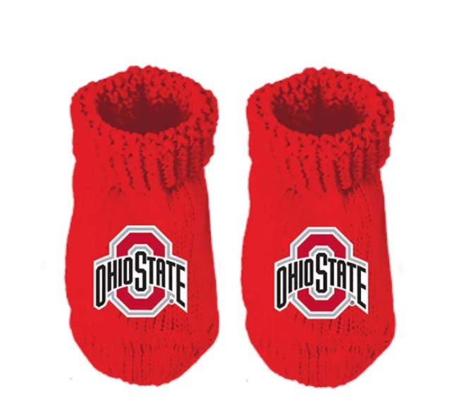 OHIO STATE BUCKEYES TEAM COLOR BABY BOOTIE BOXED SET