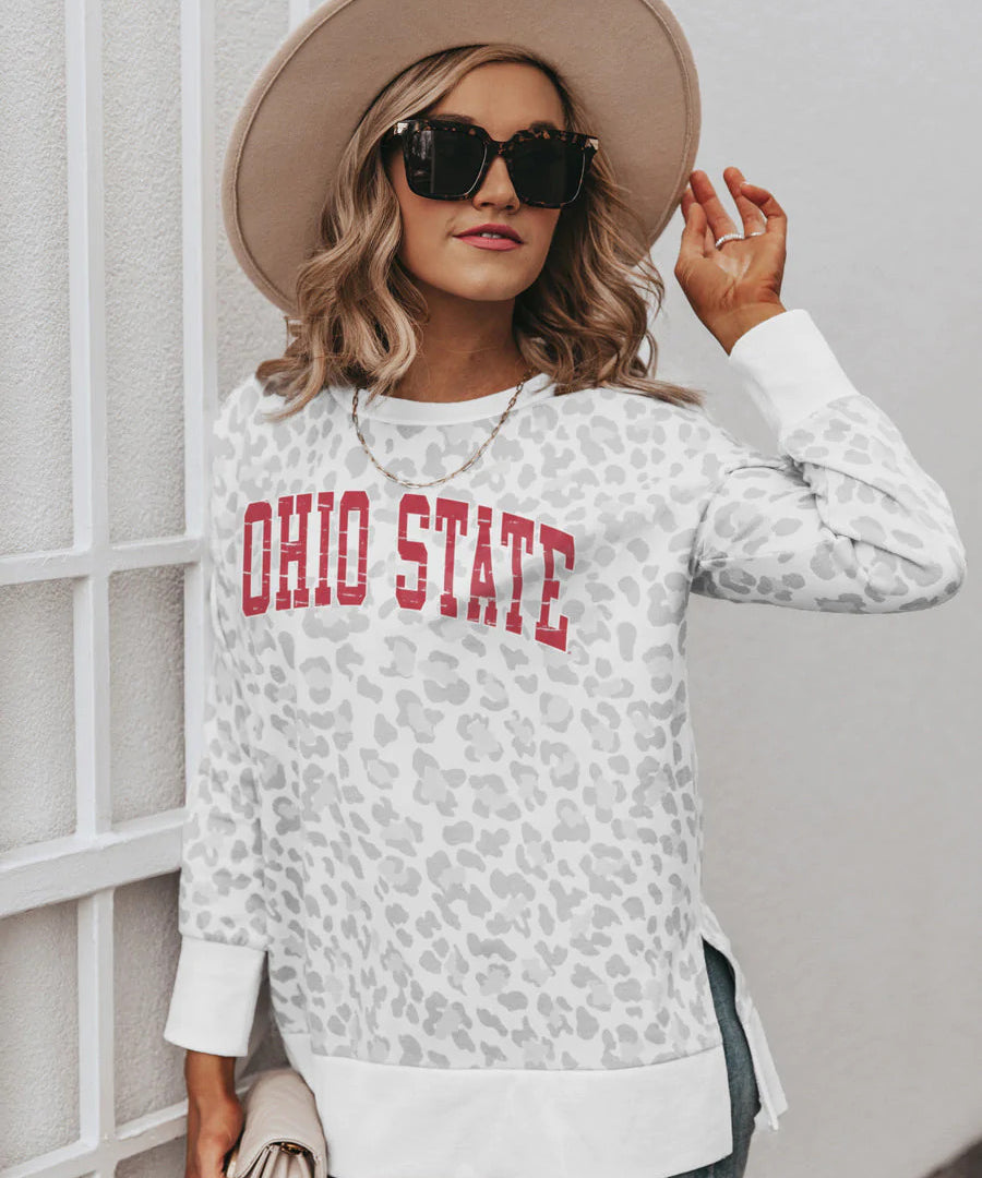Leopard pullover top