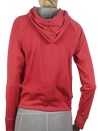 back from red women's hoodie