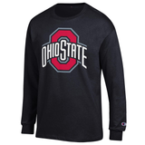 OHIO STATE BASIC LONG SLEEVE TEE WITH LARGE BLOCK O LOGO