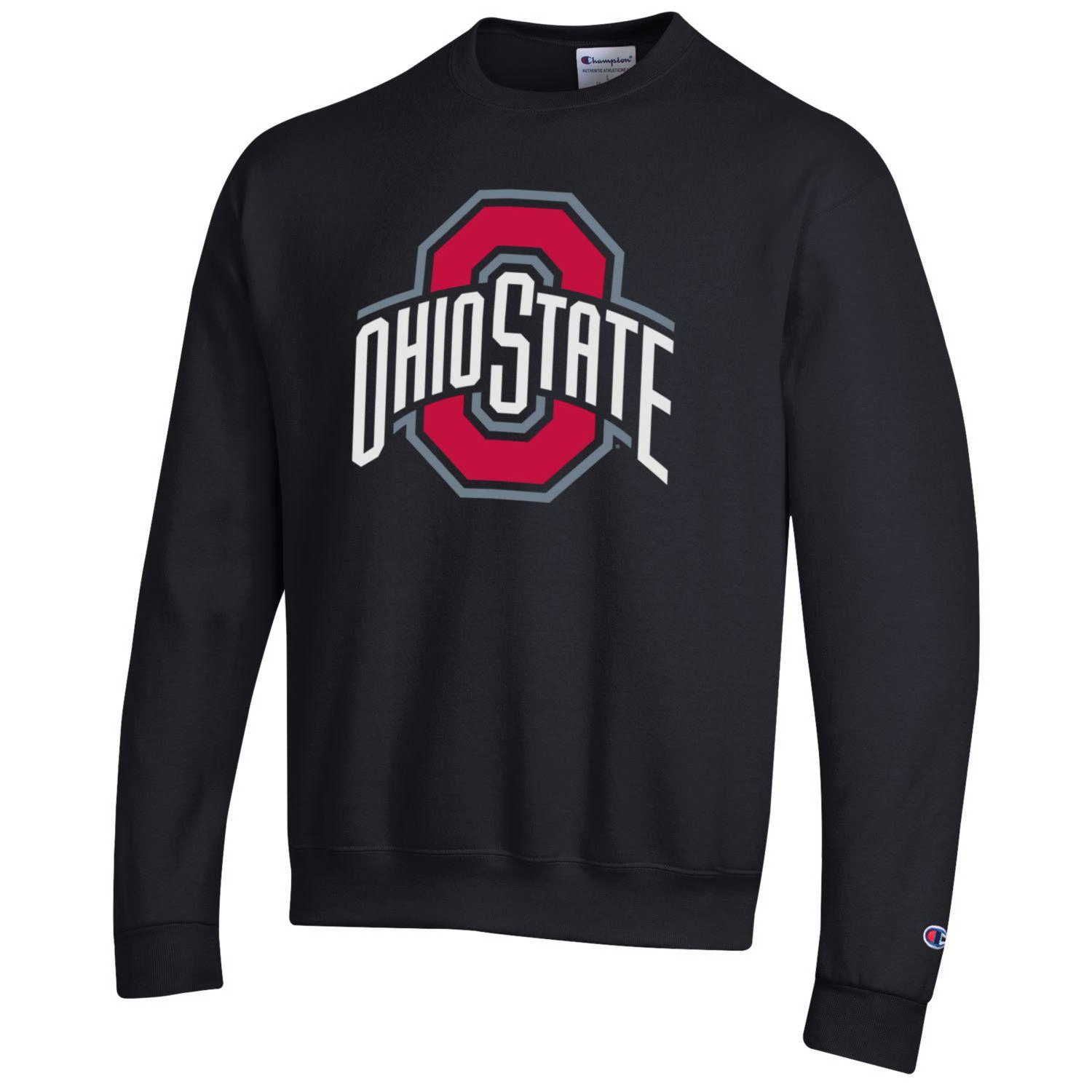 black OSU POWERBLEND FLEECE CREW