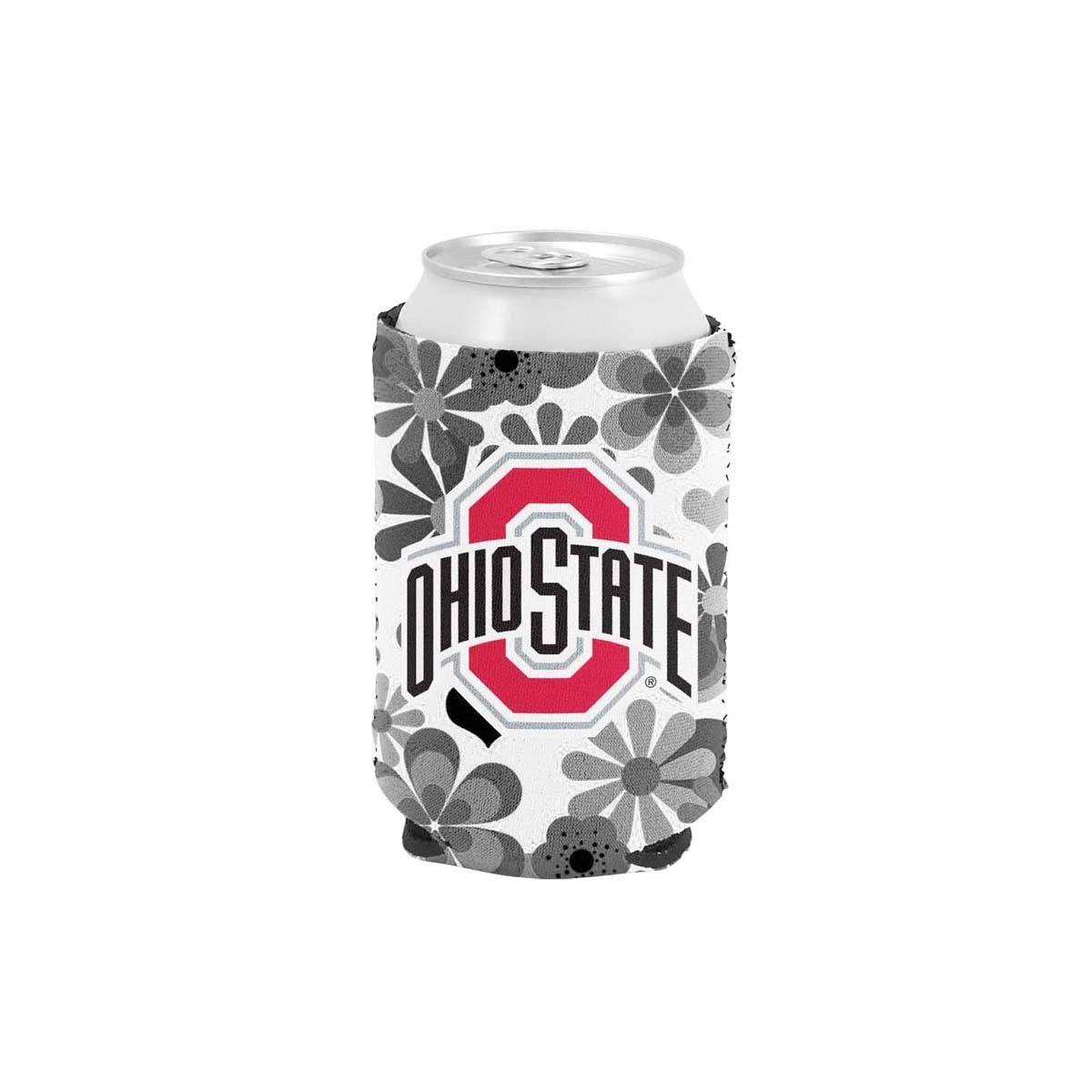 OHIO STATE FLOWER CAN COOZIE