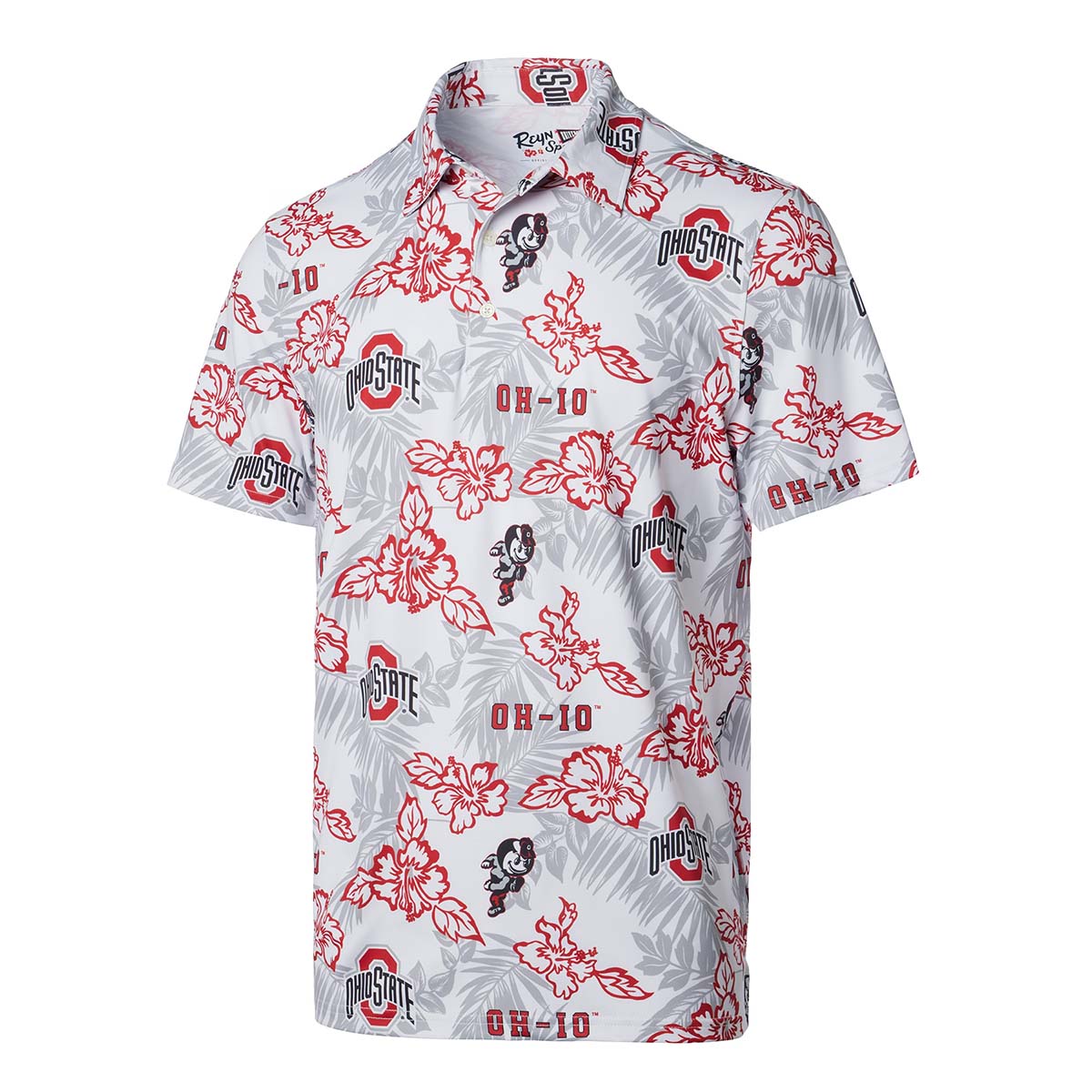 front Hawaiian Button Polo