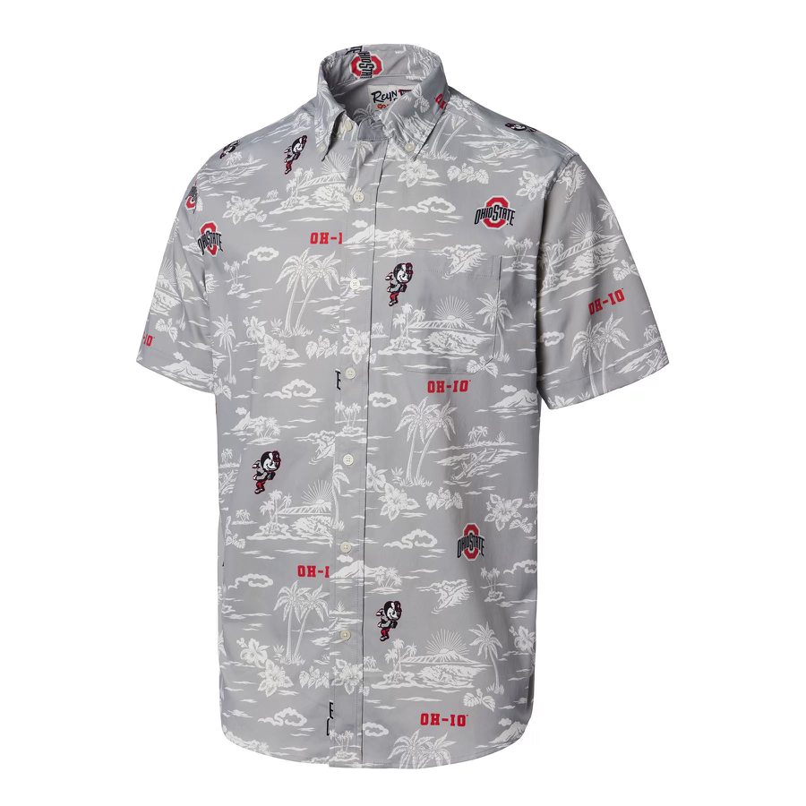 front Hawaiian Button Polo