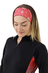 red headband style OHIO STATE BANDANA PRINT HEADBAND