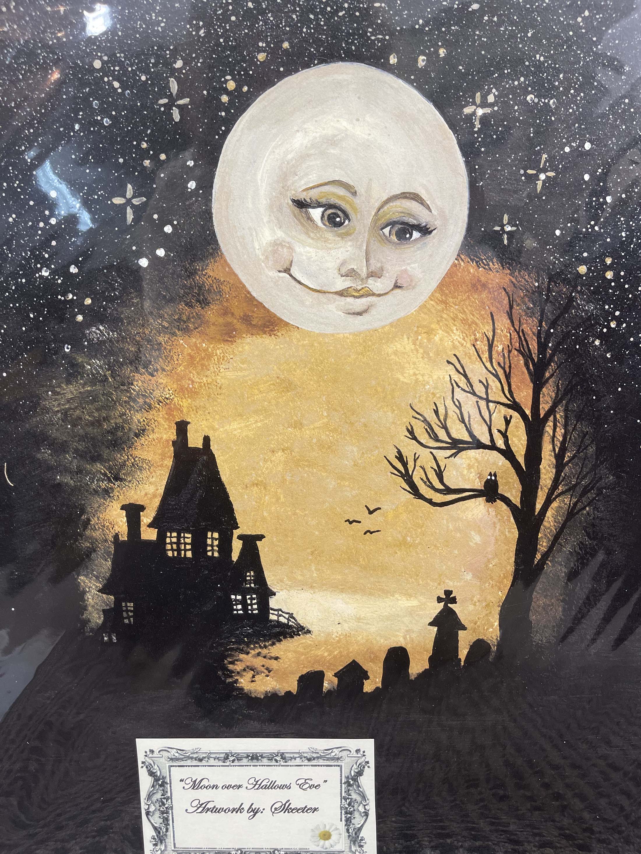 ACRYLIC PRINT, HALLOWEEN NIGHT, SPOOKY SKIES