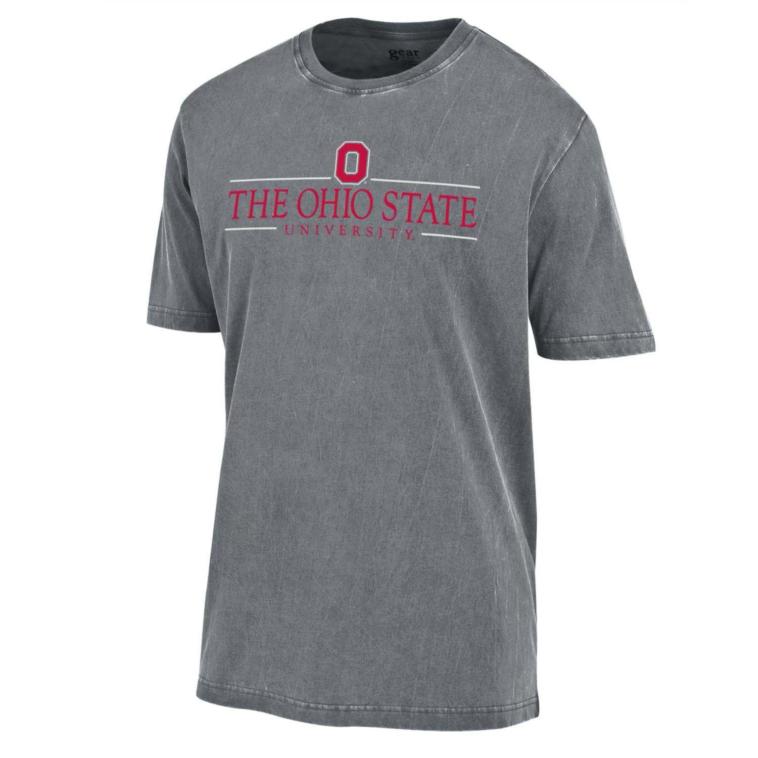 Titanium & scarlet ohio state block O shirt