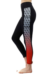 ohio state buckeye leaf on Ombre Cell Phone Pocket Legging 