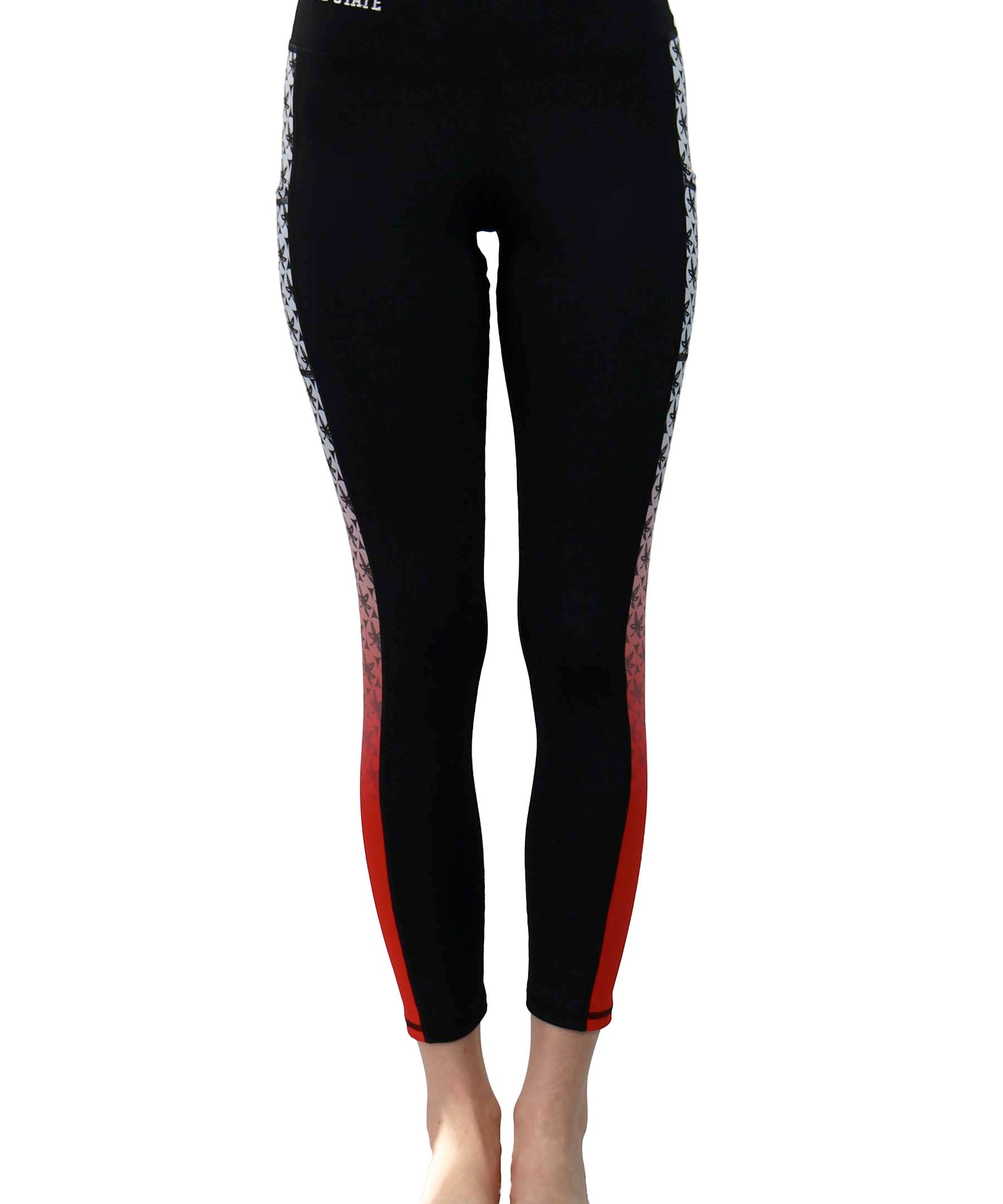 ohio state text on Ombre Cell Phone Pocket Legging 