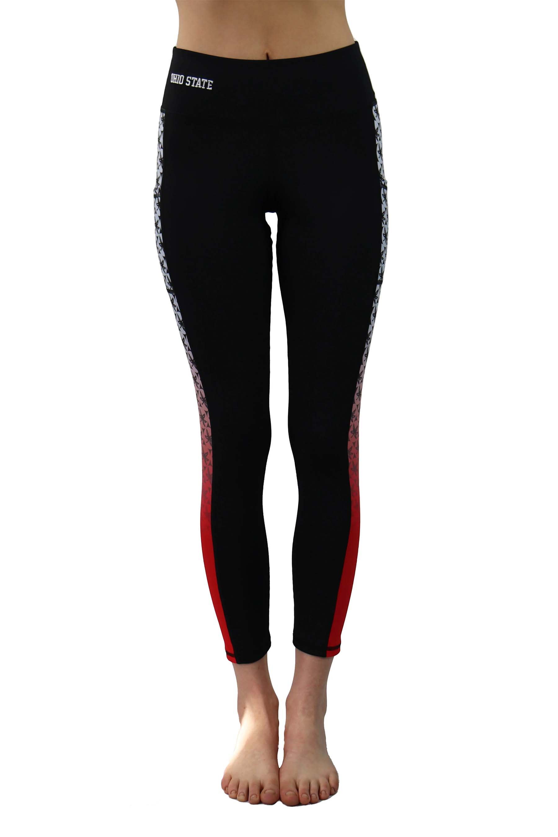 ohio state text on Ombre Cell Phone Pocket Legging 