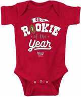 SMACK ROOKIE OF THE YEAR RED TEAMWEAR BABY ONESIE