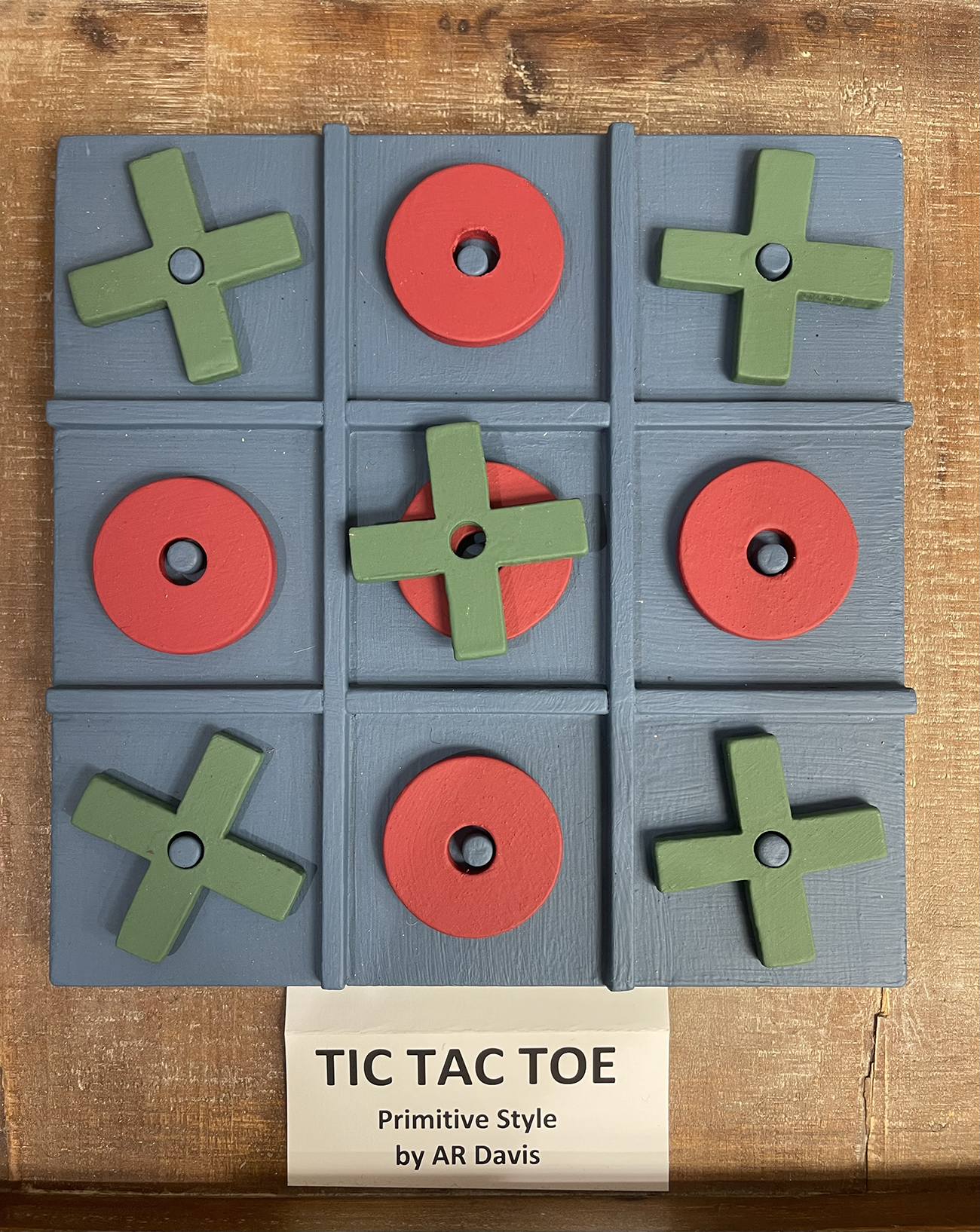 HANDCRAFTED WOODEN TIC-TAC-TOE