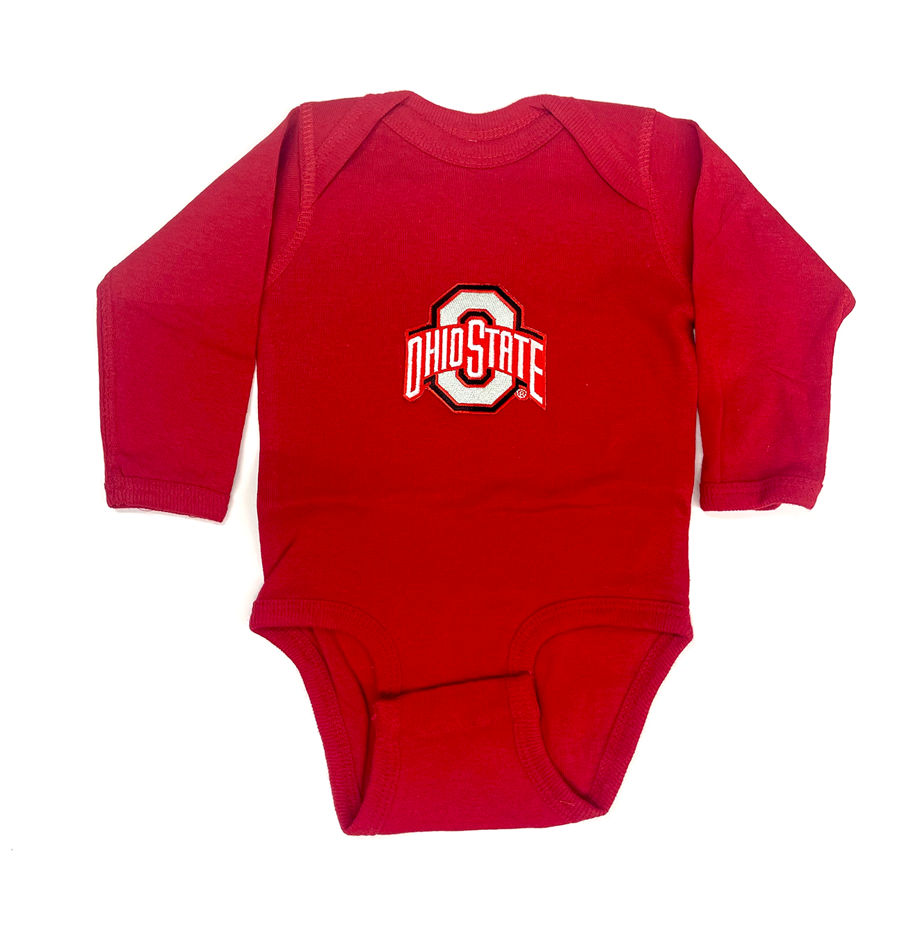 ohio state university long sleeve creeper with logo